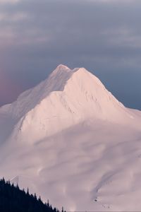 Preview wallpaper mountain, peak, snow, landscape, white