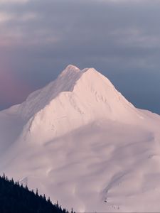 Preview wallpaper mountain, peak, snow, landscape, white