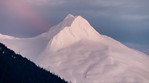 Preview wallpaper mountain, peak, snow, landscape, white