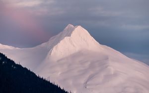 Preview wallpaper mountain, peak, snow, landscape, white