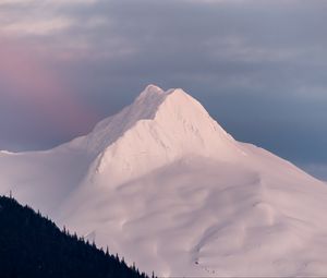 Preview wallpaper mountain, peak, snow, landscape, white