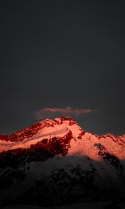 Preview wallpaper mountain, peak, snowy, new zealand