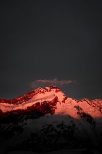 Preview wallpaper mountain, peak, snowy, new zealand