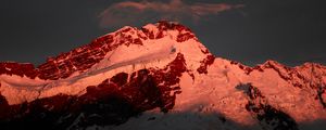 Preview wallpaper mountain, peak, snowy, new zealand