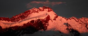 Preview wallpaper mountain, peak, snowy, new zealand