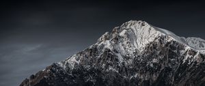 Preview wallpaper mountain, peak, snowy, night, italy