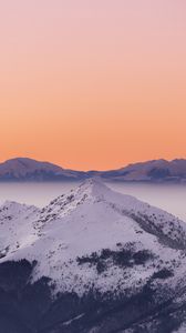 Preview wallpaper mountain, peak, snowy, sky, landscape