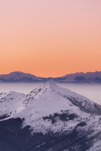 Preview wallpaper mountain, peak, snowy, sky, landscape