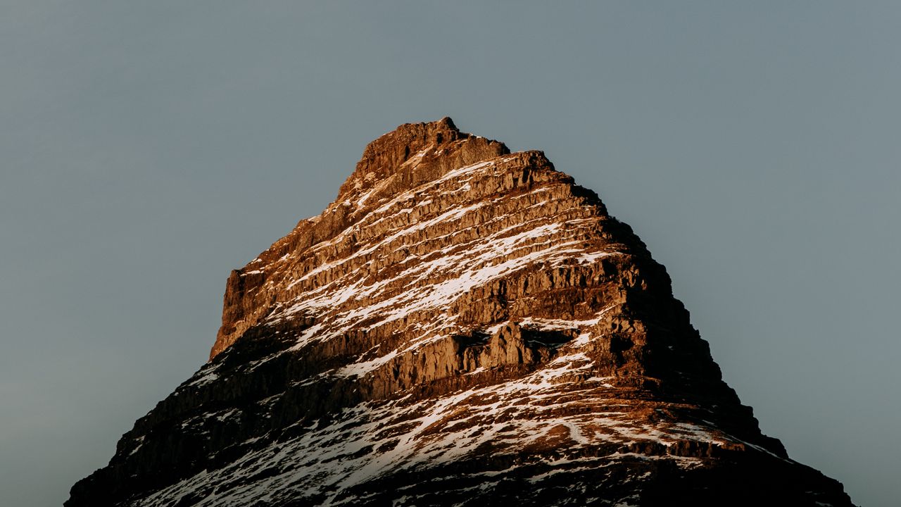 Wallpaper mountain, peak, snowy, stone, landscape