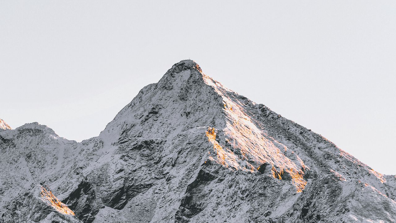Wallpaper mountain, peak, snowy, slope, landscape