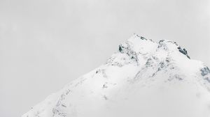 Preview wallpaper mountain, peak, snowy, slope, winter