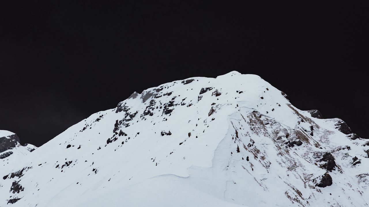Wallpaper mountain, peak, snowy, landscape, winter