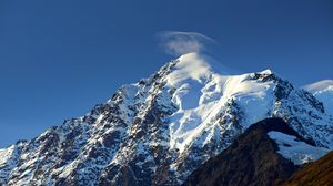 Preview wallpaper mountain, peak, snowy, slope, snow