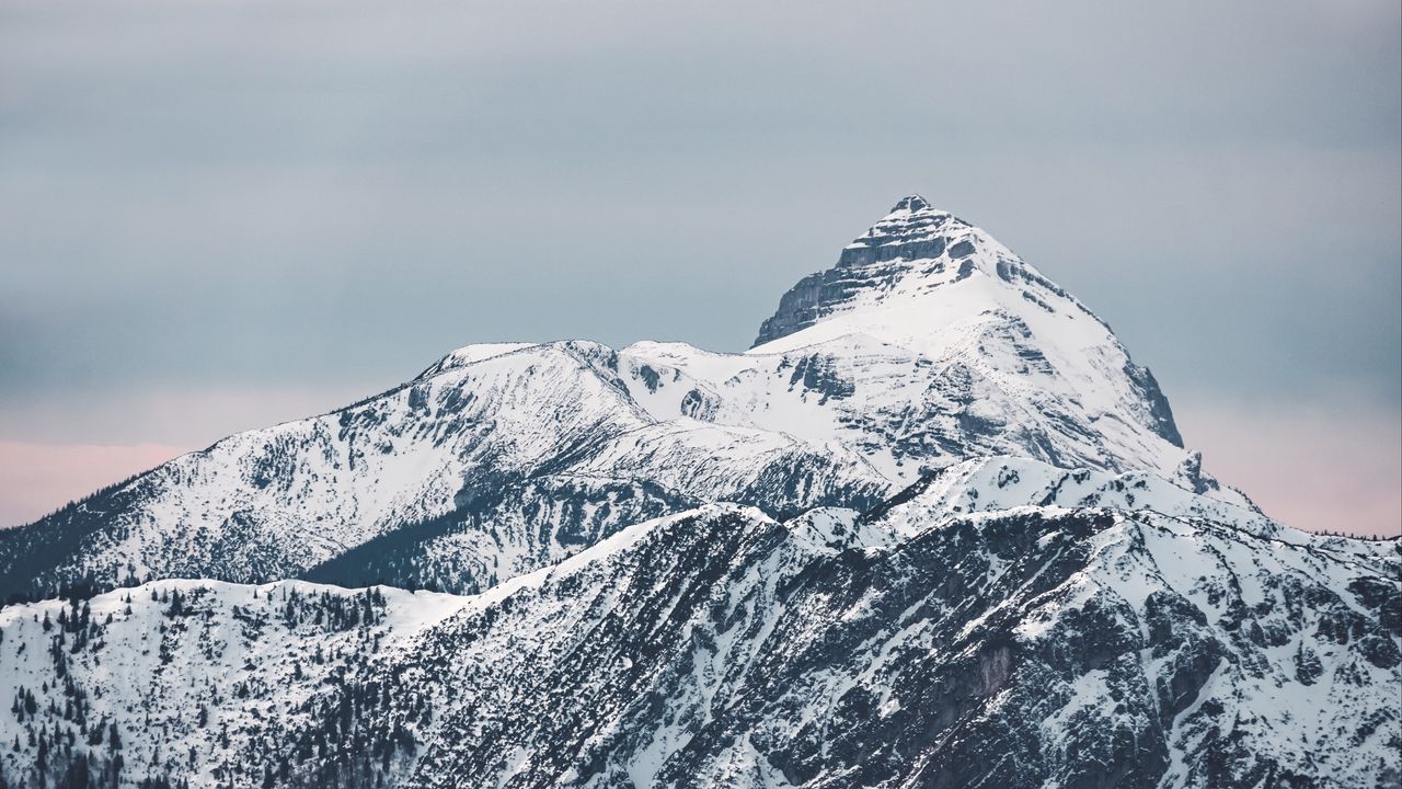 Wallpaper mountain, peak, snowy