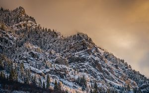 Preview wallpaper mountain, peak, snowy, relief