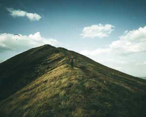 Preview wallpaper mountain, peak, solitude, freedom, peak district national park, united kingdom