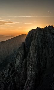 Preview wallpaper mountain, peak, sunset, austria