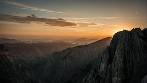 Preview wallpaper mountain, peak, sunset, austria