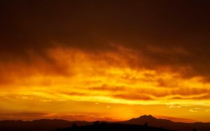 Preview wallpaper mountain, peak, sunset, sky