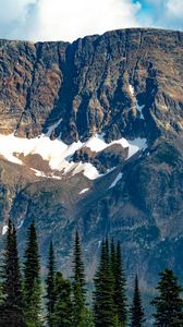 Preview wallpaper mountain, peak, trees, landscape