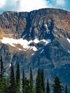 Preview wallpaper mountain, peak, trees, landscape