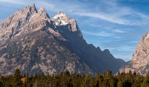 Preview wallpaper mountain, peak, trees, slope, landscape