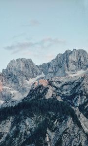 Preview wallpaper mountain, peak, trees, landscape, view