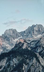 Preview wallpaper mountain, peak, trees, landscape, view