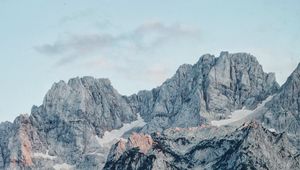 Preview wallpaper mountain, peak, trees, landscape, view