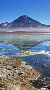 Preview wallpaper mountain, peak, water, reflection, landscape