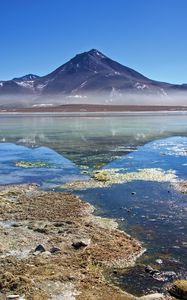 Preview wallpaper mountain, peak, water, reflection, landscape