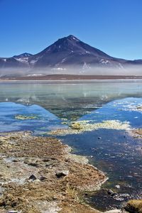 Preview wallpaper mountain, peak, water, reflection, landscape