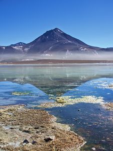 Preview wallpaper mountain, peak, water, reflection, landscape