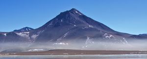 Preview wallpaper mountain, peak, water, reflection, landscape