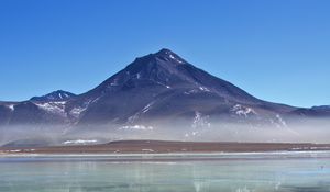 Preview wallpaper mountain, peak, water, reflection, landscape