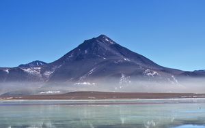 Preview wallpaper mountain, peak, water, reflection, landscape