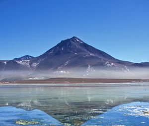 Preview wallpaper mountain, peak, water, reflection, landscape