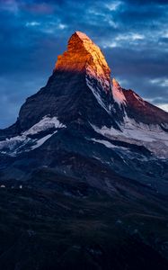 Preview wallpaper mountain, peak, zermatt, switzerland