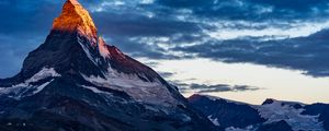 Preview wallpaper mountain, peak, zermatt, switzerland