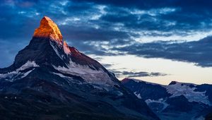 Preview wallpaper mountain, peak, zermatt, switzerland