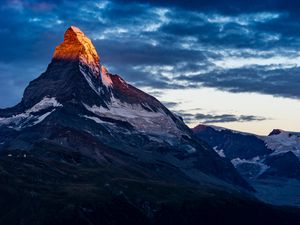 Preview wallpaper mountain, peak, zermatt, switzerland