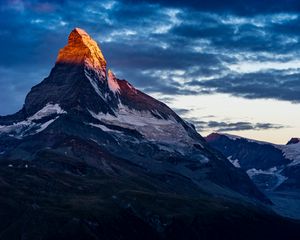 Preview wallpaper mountain, peak, zermatt, switzerland