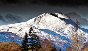 Preview wallpaper mountain, peaks, slopes, snow, winter