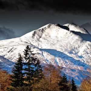 Preview wallpaper mountain, peaks, slopes, snow, winter