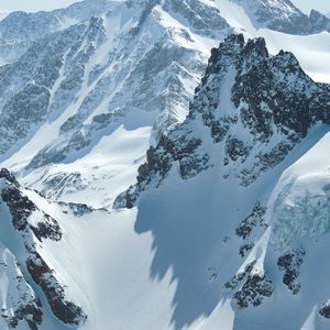 Preview wallpaper mountain, peaks, snow, snowy