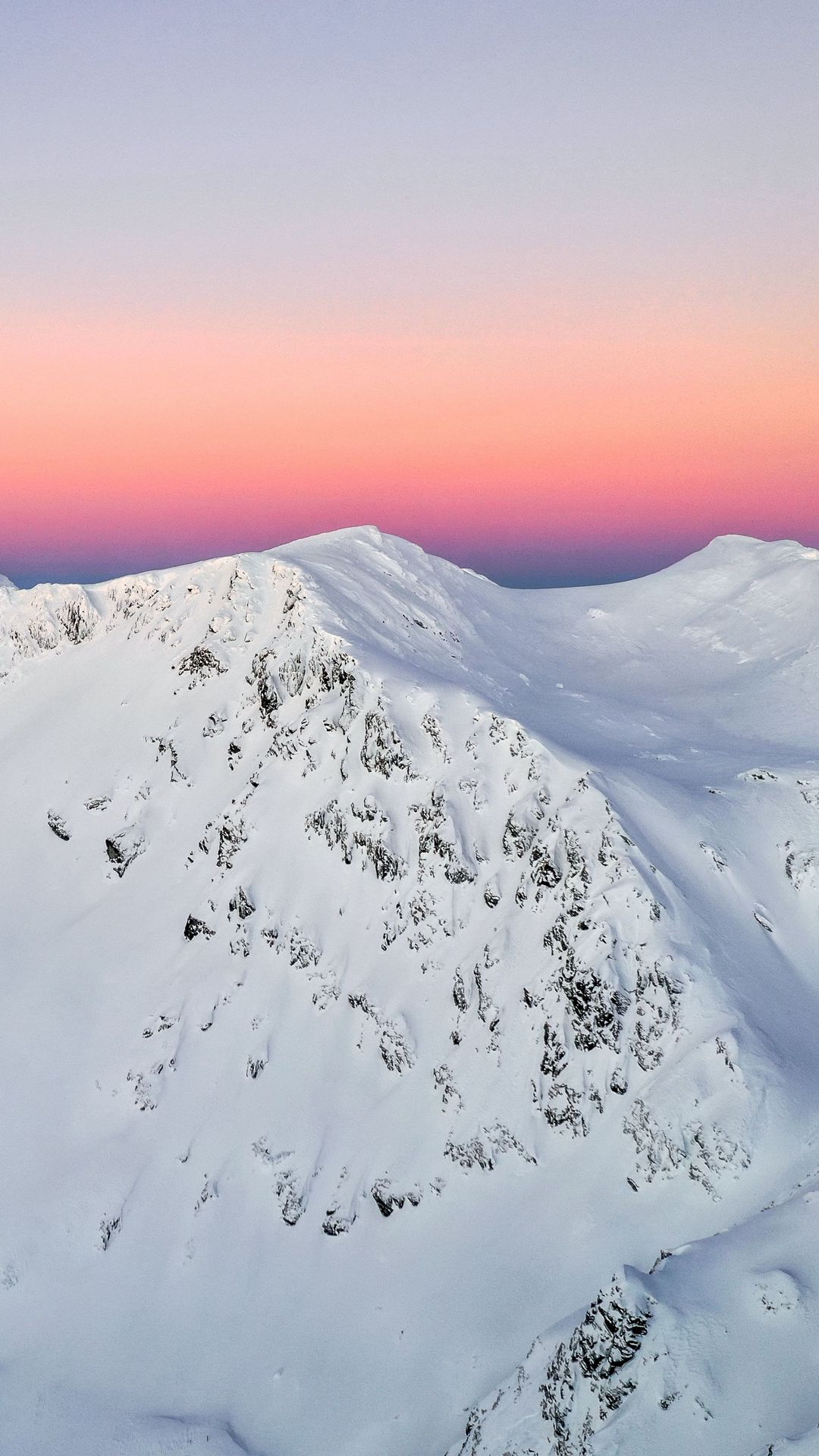 Download Wallpaper 1080x1920 Mountain Peaks Snowy Horizon Sky