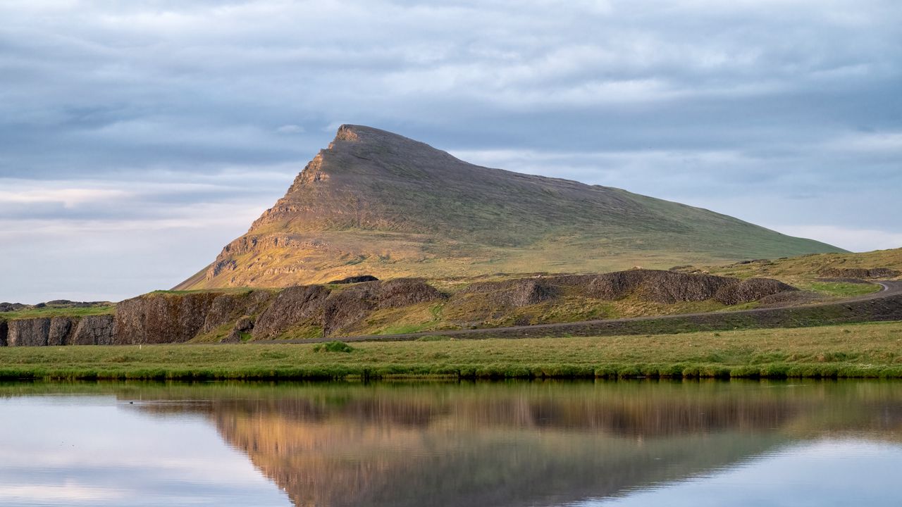 Wallpaper mountain, reflection, landscape, lake