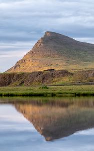 Preview wallpaper mountain, reflection, landscape, lake