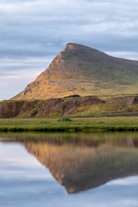 Preview wallpaper mountain, reflection, landscape, lake