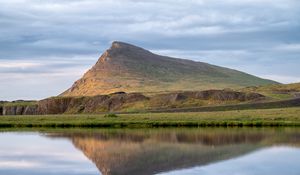 Preview wallpaper mountain, reflection, landscape, lake